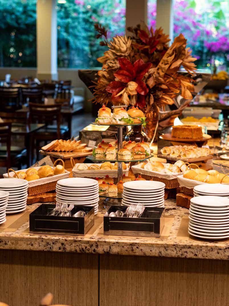 Buffet de café da manhã do hotel