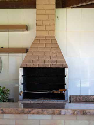 Área de churrasco do hotel